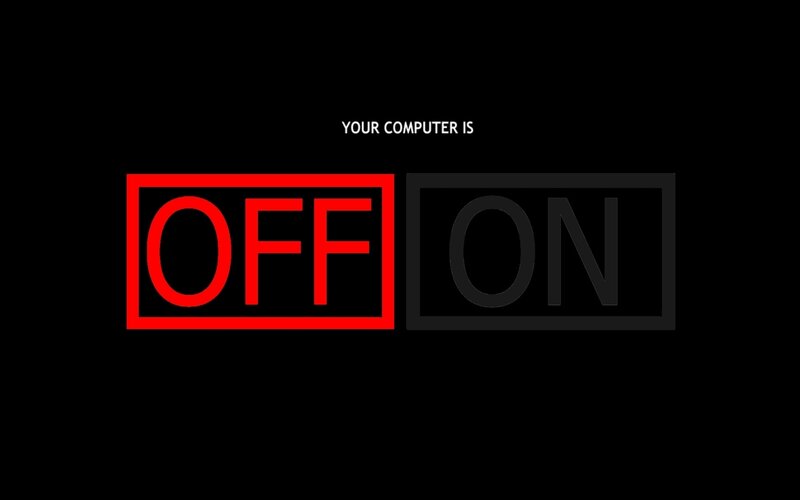 Computer Status Text — Black