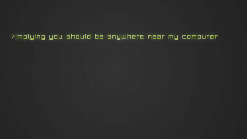 computer terminal message