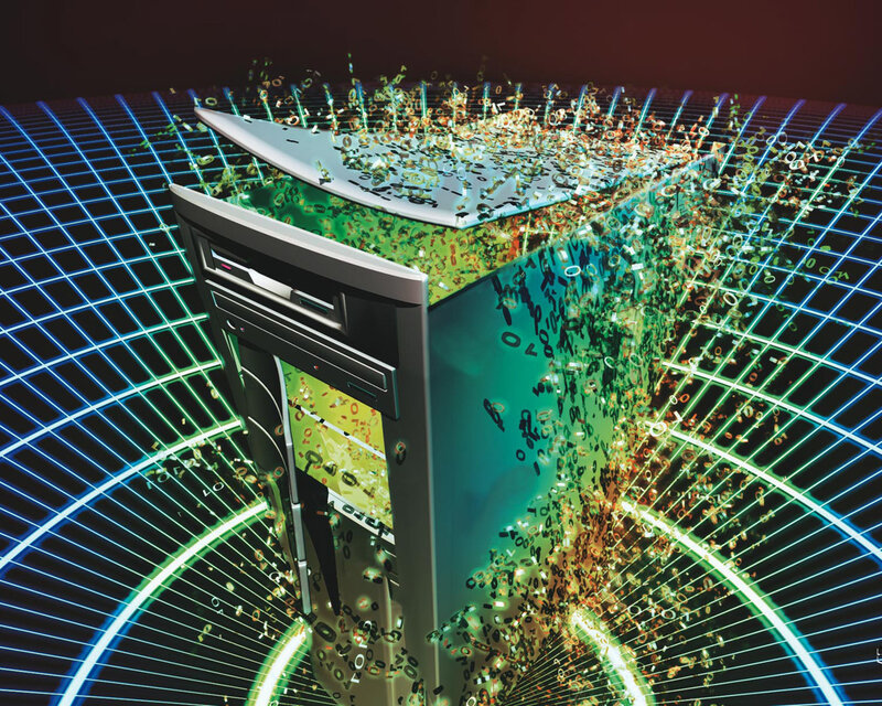 Computer Tower with Data