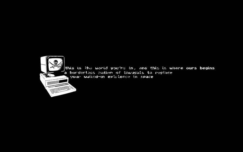 computer with skull screen