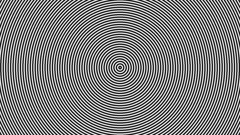 Concentric Black and White Circles — Hypnotic