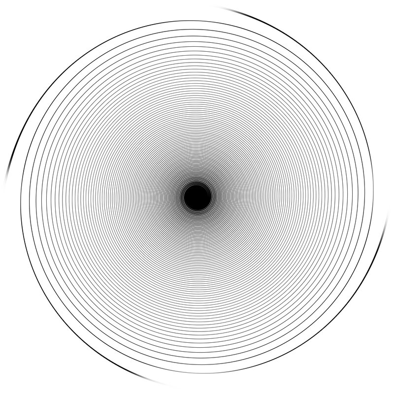 Concentric Black Circles