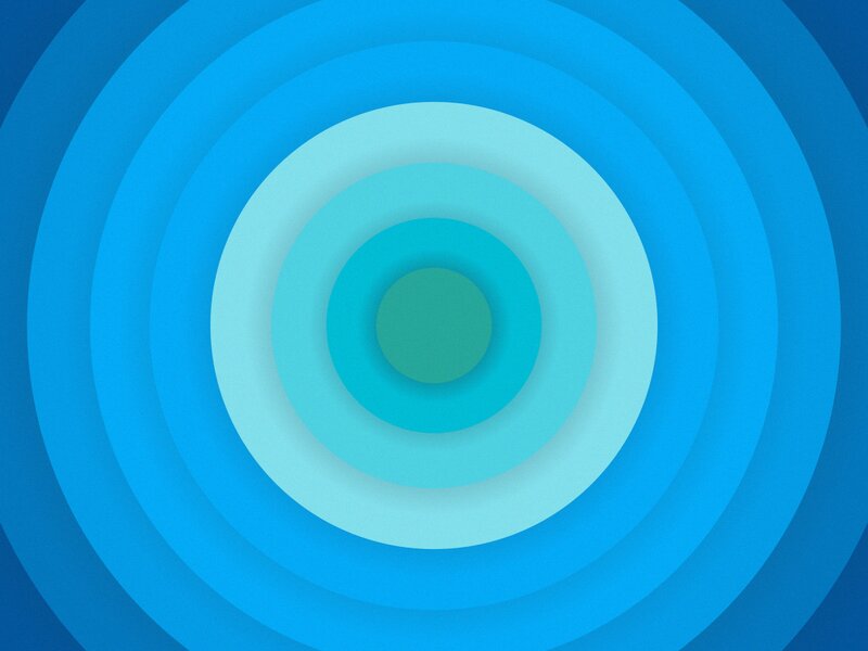 Concentric Blue Circles — Calm