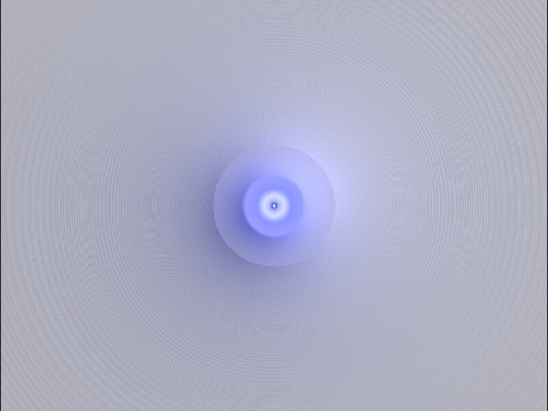 concentric blue light pattern