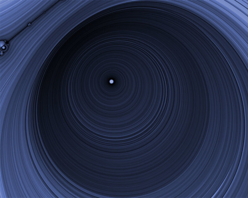 Concentric Blue Rings — Abstract