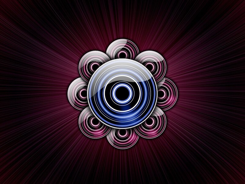 Concentric Circles Design — Purple