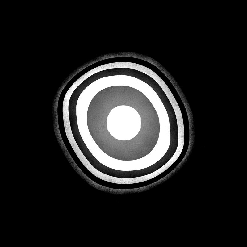 concentric circles on black
