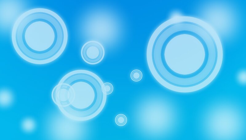 Concentric Circles on Blue