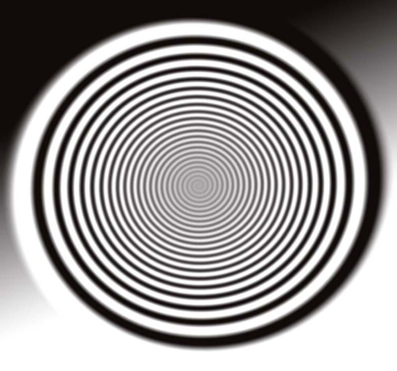 Concentric Circles Pattern — Black, Hypnotic