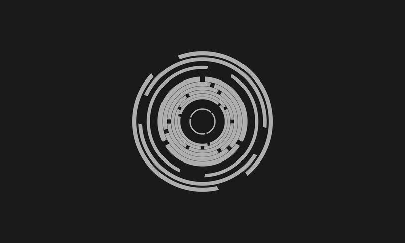 Concentric Circles Pattern — Black, Minimalist