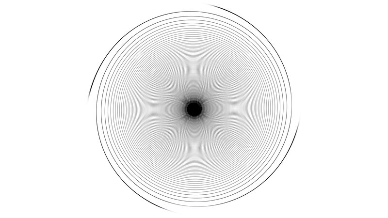 Concentric Circles Pattern — Black