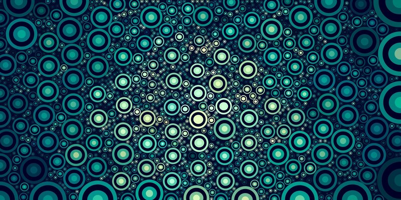 Concentric Circles Pattern — Blue, Calm, Abstract