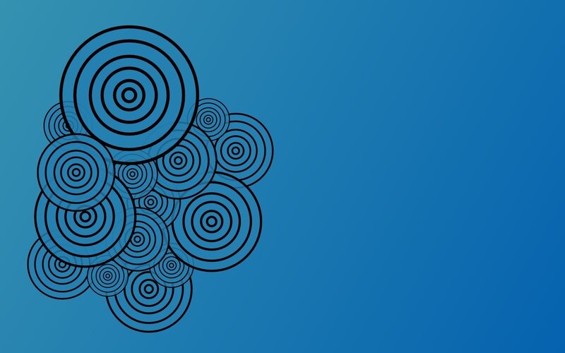 Concentric Circles Pattern — Blue, Calm
