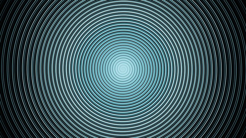 Concentric Circles Pattern — Blue