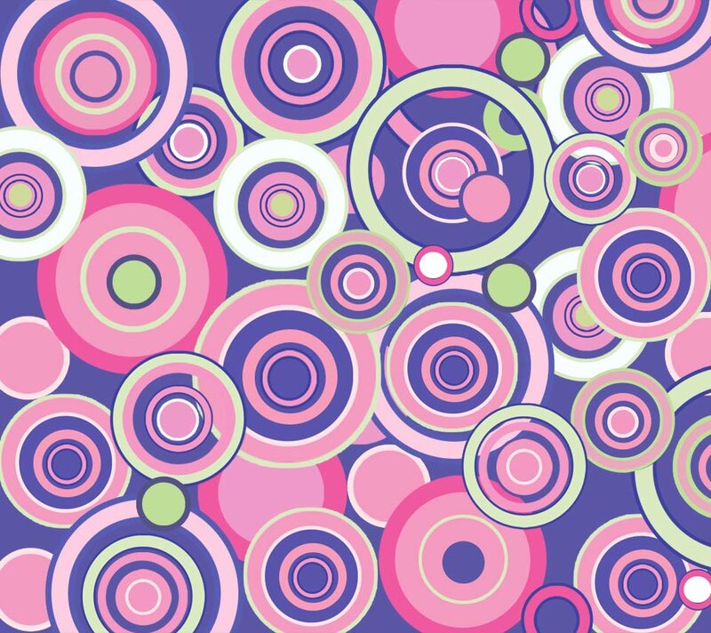 Concentric Circles Pattern — Pink