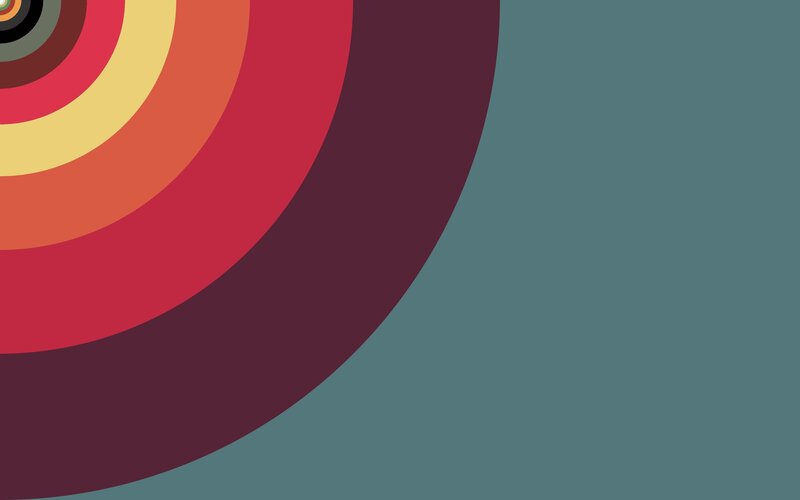Concentric Circles Pattern — Red, Calm