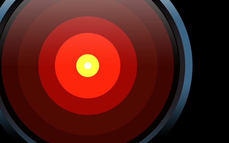 Concentric Circles — Red, Abstract