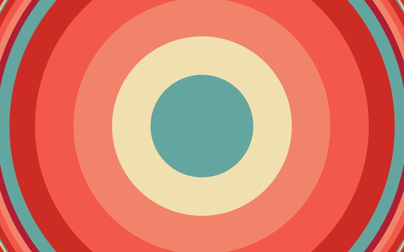 Concentric Circles — Red, Calm