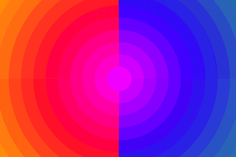 Concentric Circles — Red