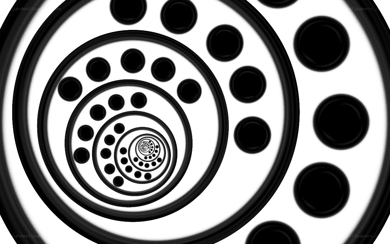concentric circles with dots