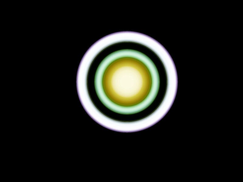 concentric circles with glowing rings