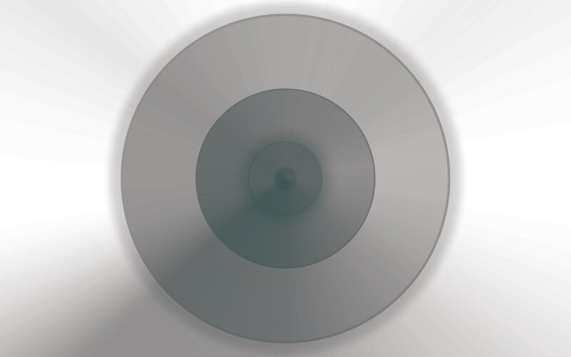 concentric circles with radial light