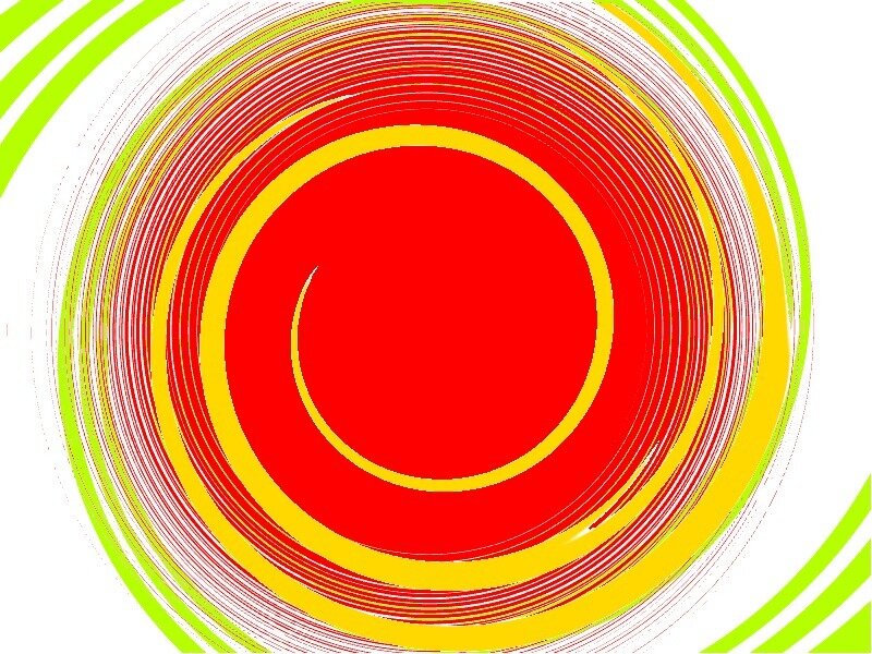 concentric circles with red center