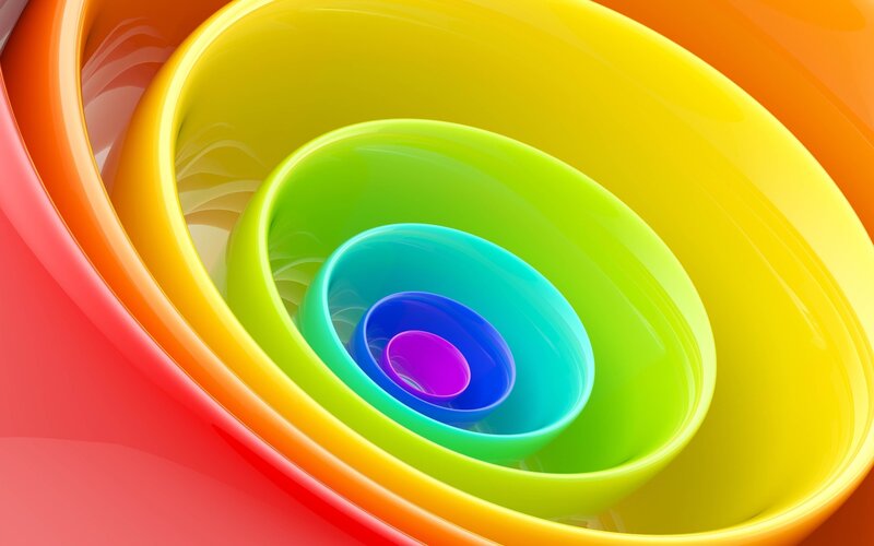 Concentric Colorful Bowls