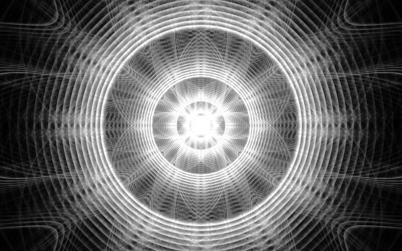 Concentric fractal light pattern