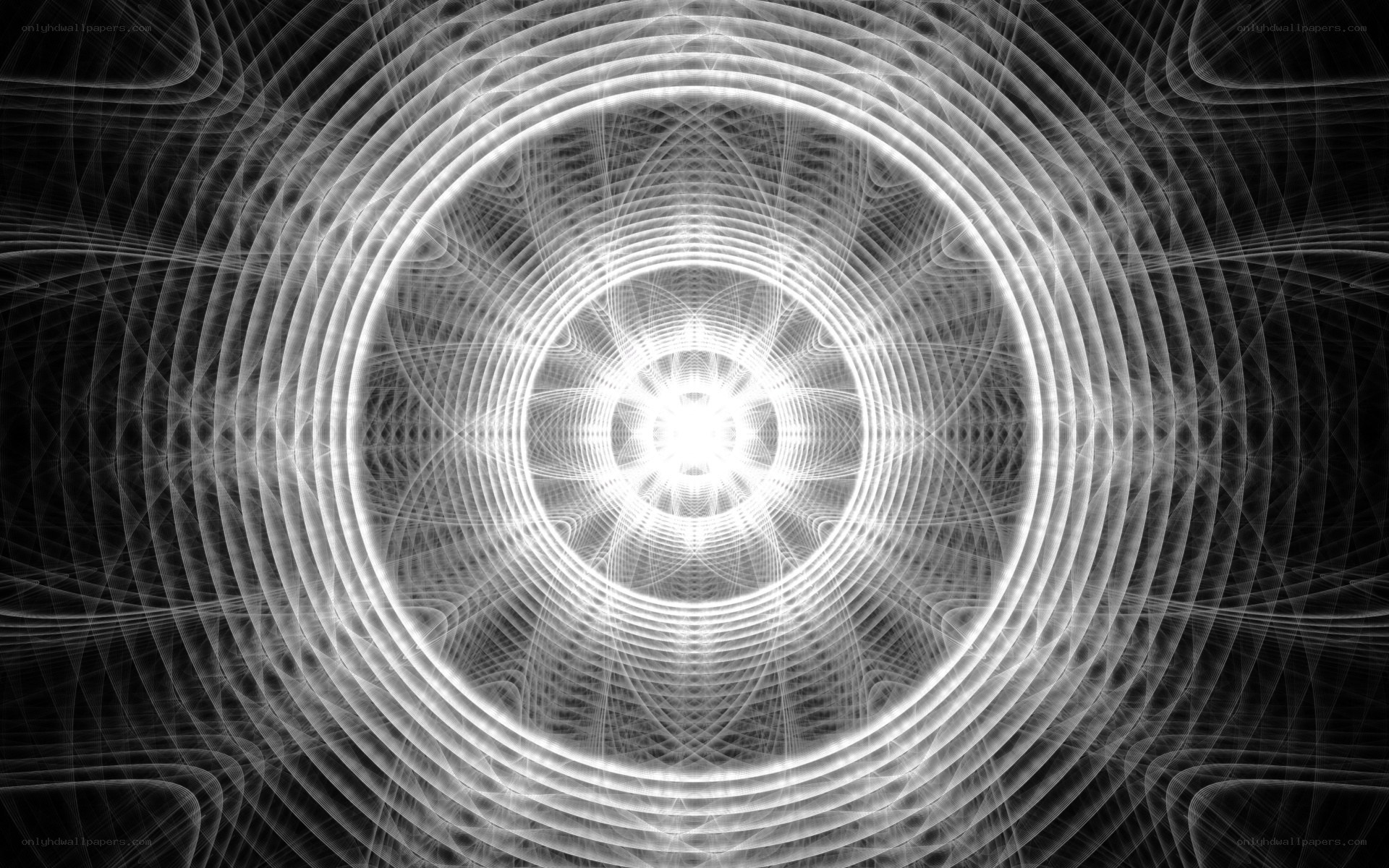 Concentric fractal light pattern