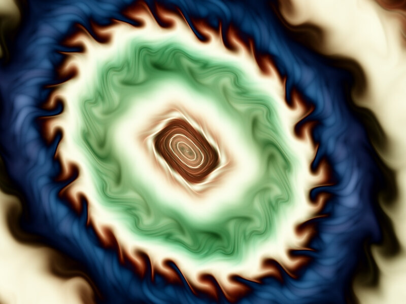Concentric Fractal Pattern — Green