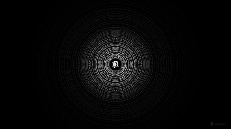 Concentric Geometric Pattern — Black, Minimalist