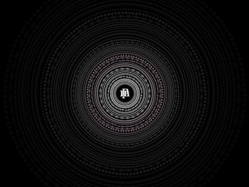 Concentric Geometric Pattern — Black