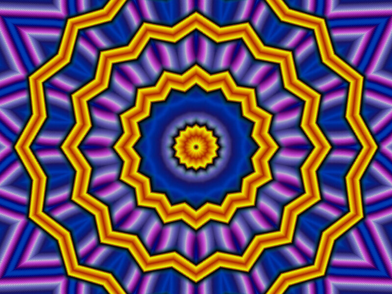 Concentric Geometric Pattern — Blue