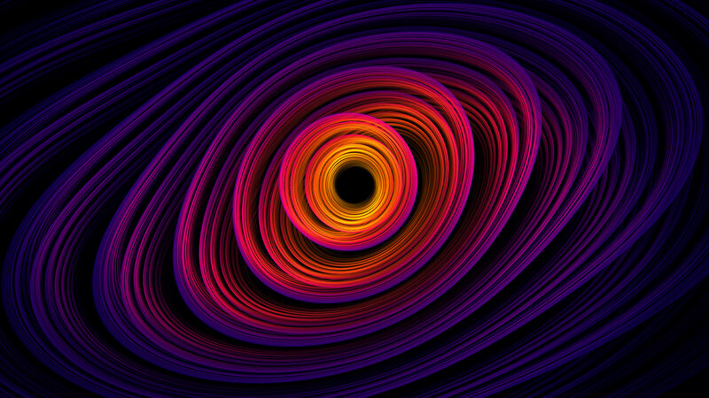 Concentric Glowing Rings — Purple, Dynamic