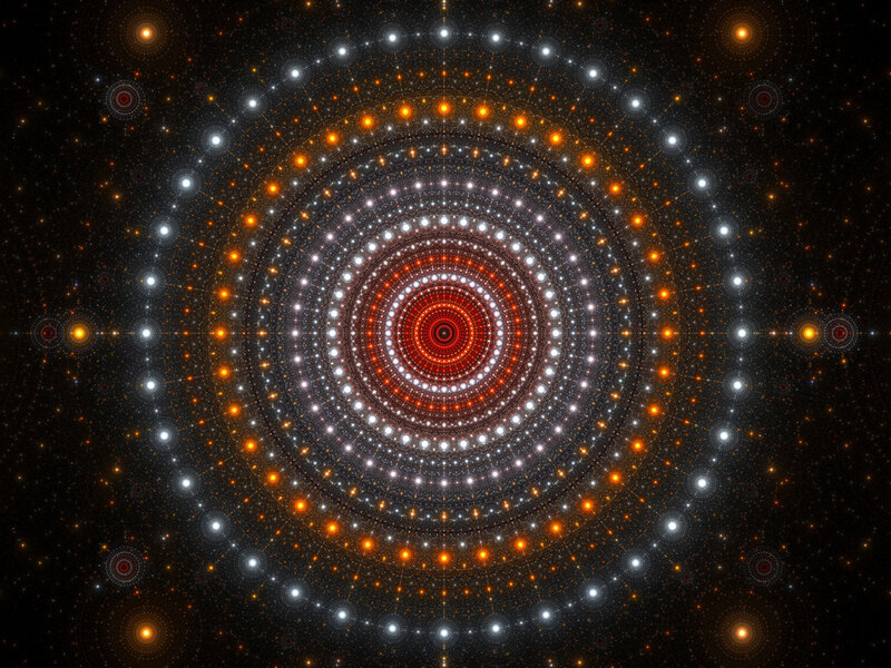 Concentric Light Circles — Black