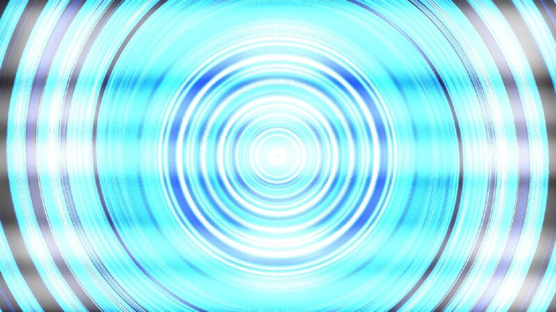 Concentric Light Rings — Blue