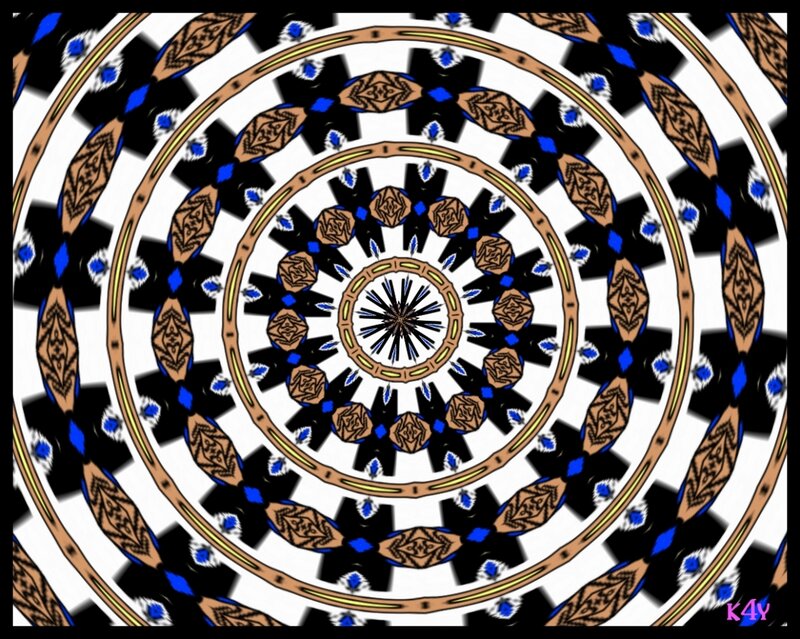 Concentric Mandala Pattern — White