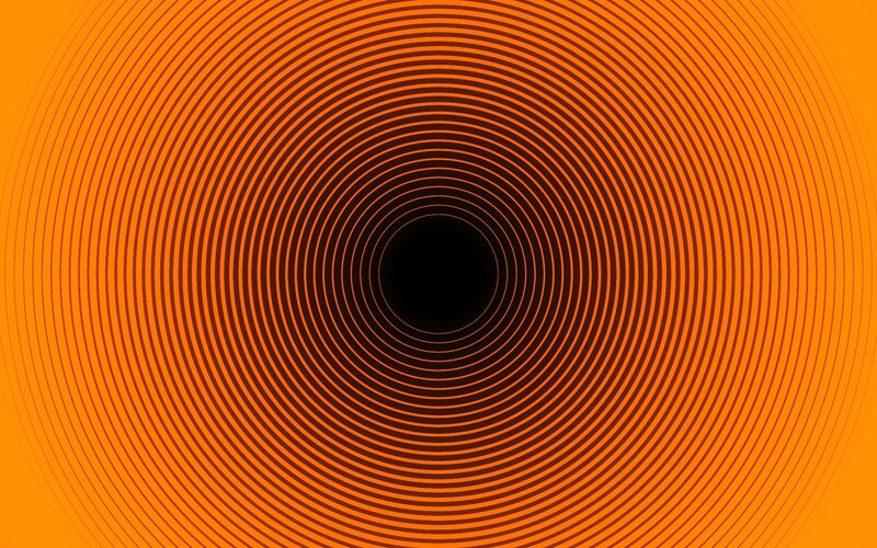 Concentric Orange Circles — Hypnotic