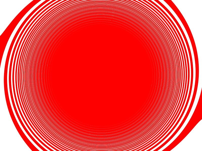 Concentric Red and White Circles — Hypnotic