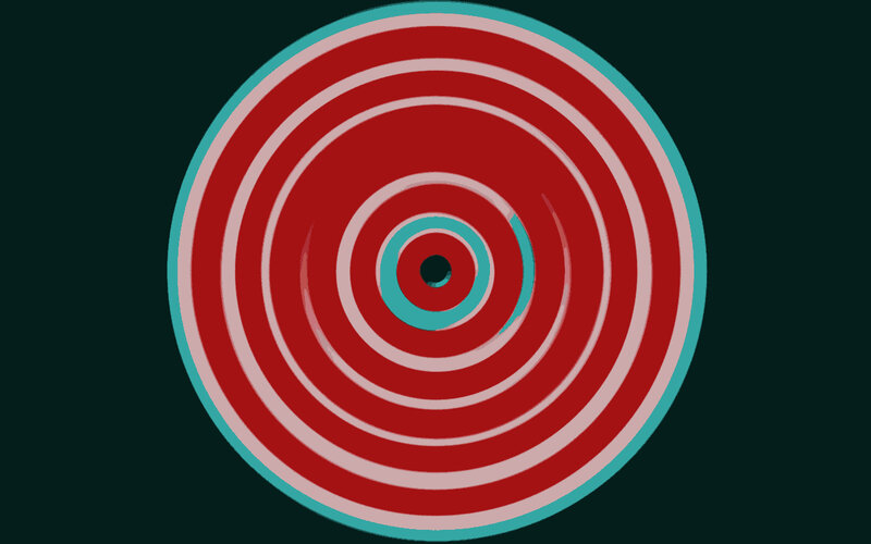 concentric red circles