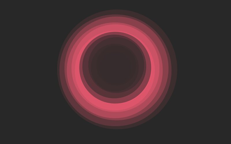 Concentric Red Circles — Calm