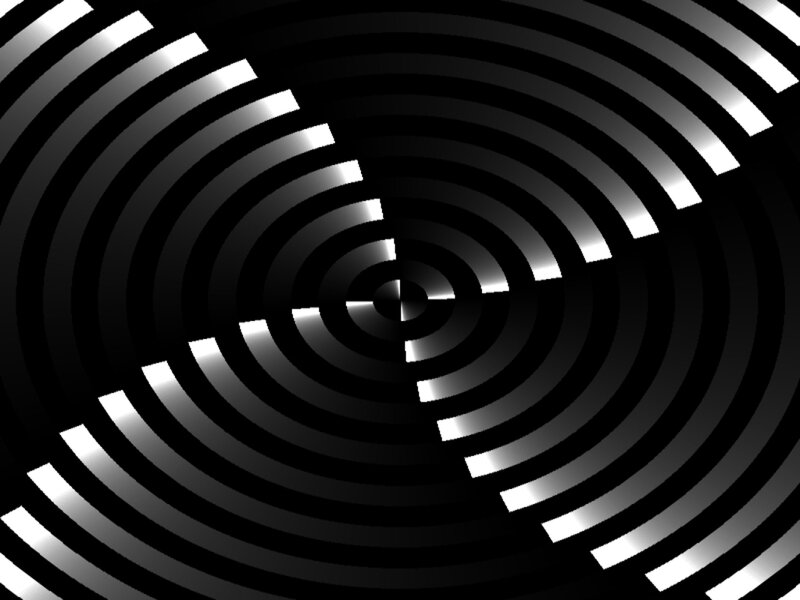 concentric rings optical illusion