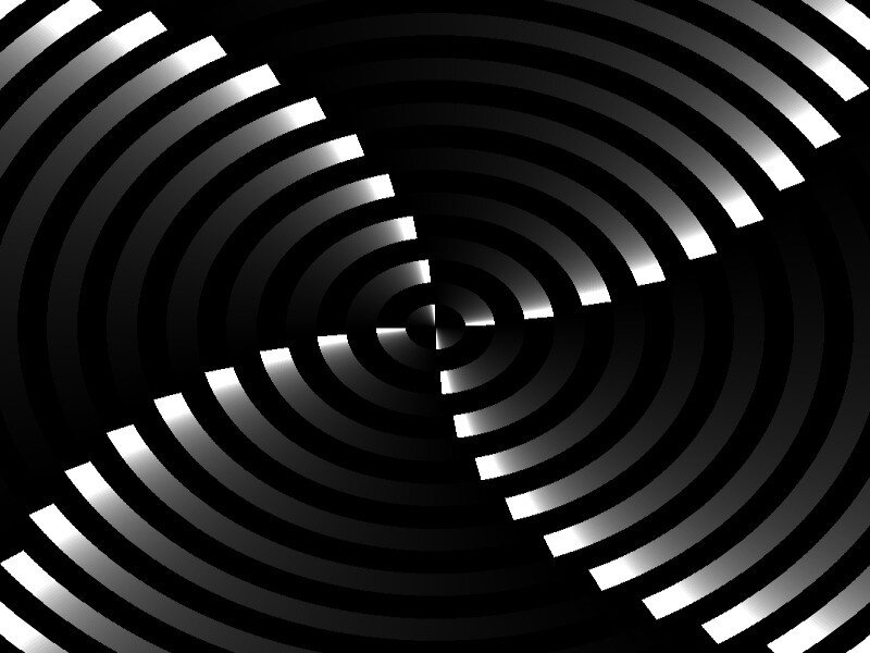 Concentric Rings Pattern — Black, Hypnotic, Abstract, White