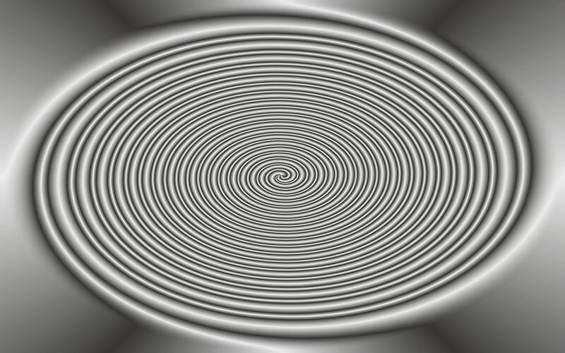 Concentric Spiral Pattern — Gray
