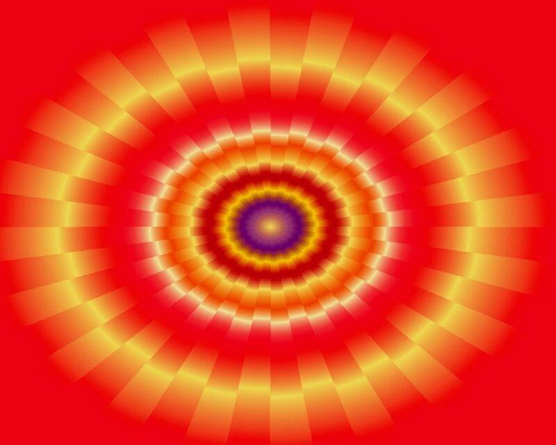 Concentric Spiral Pattern — Red, Hypnotic