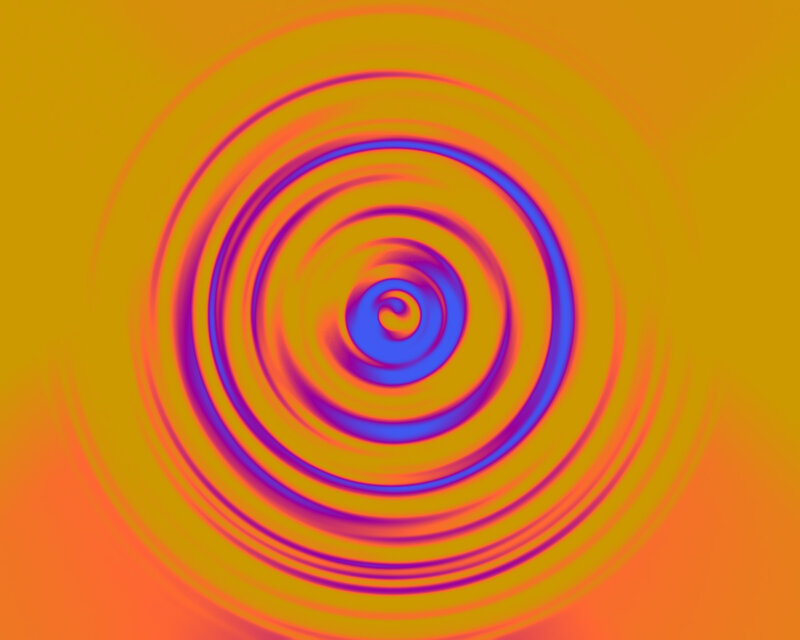 Concentric Spiral Pattern — Yellow