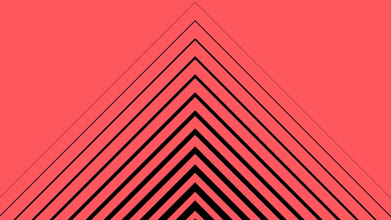 Concentric Triangles — Red