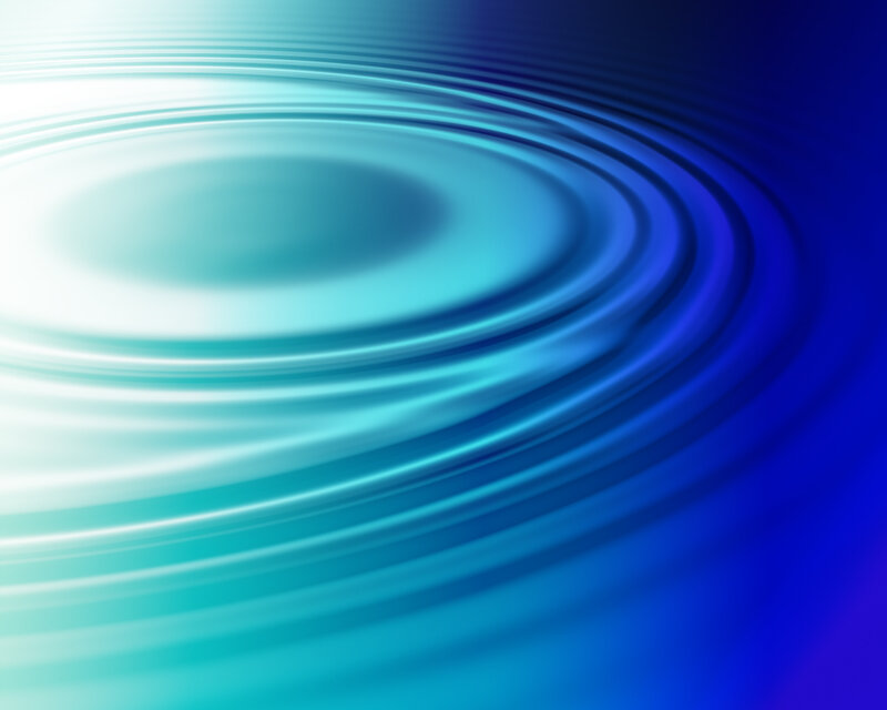 Concentric Water Ripples — Blue, Calm