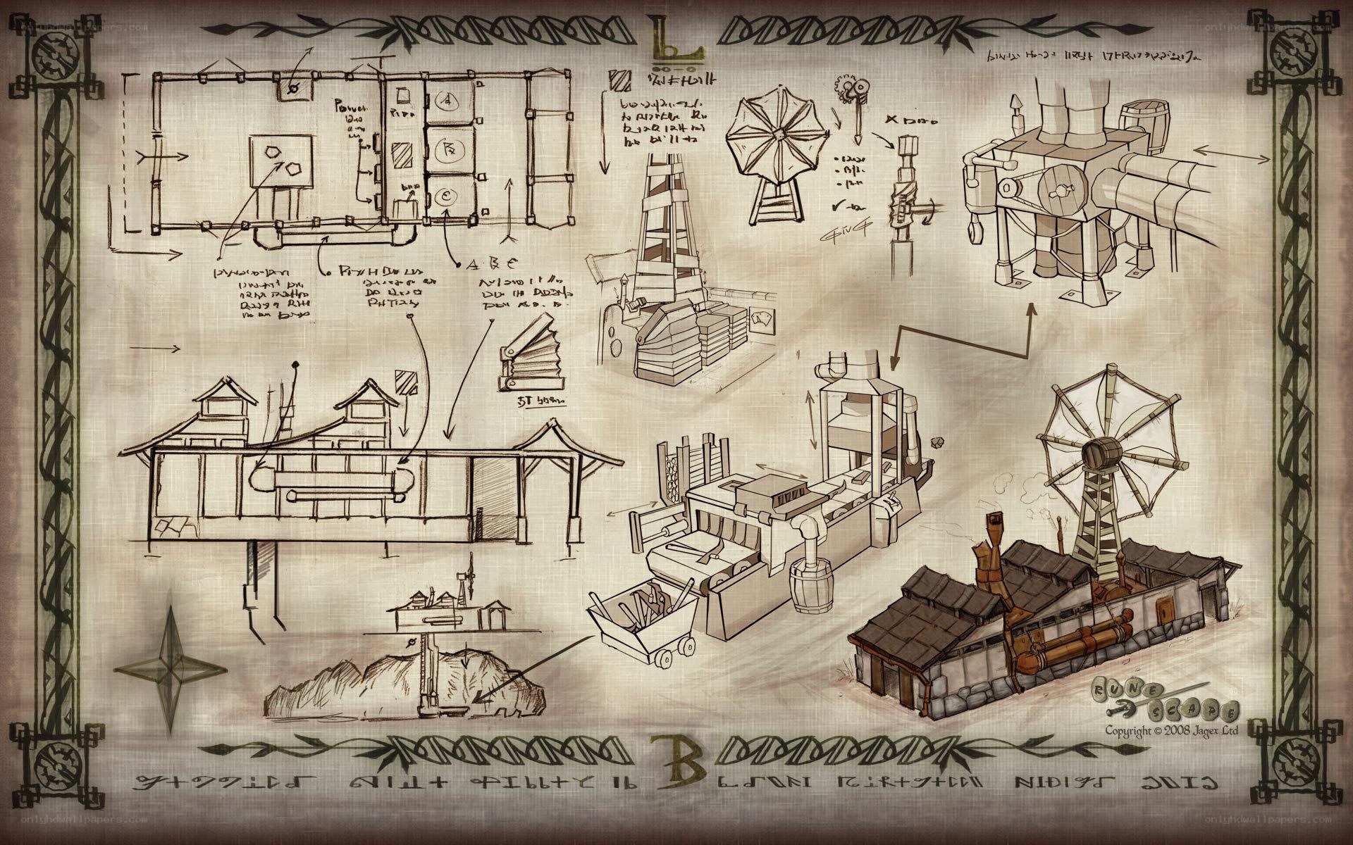 Concept art for a fantasy workshop